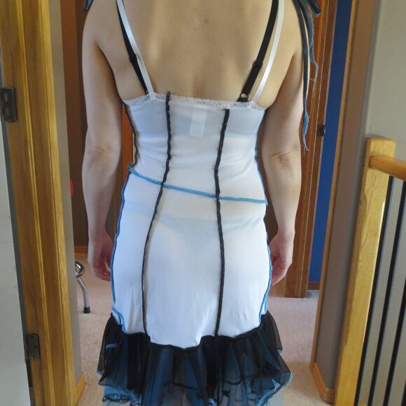 Vintage Custom Made OOAK White Sheer JC Penney Slip Dress Lolita Faerie Fairy - Picture 8 of 13